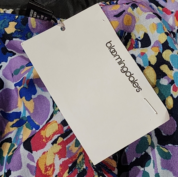 Aqua Bloomindales Vibrant Multicolor Cropped Top Wide Straps Buttons Size XL - Picture 11 of 11